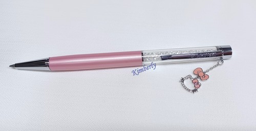 Swarovski Crystalline Ball Pen Hello Kitty Bow Charm Pink Genuine NEW 1097055 - Picture 2 of 11