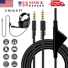 Replacement Audio Cable Cord Volume Control for Astro A10 A40 Gaming Headset 2M