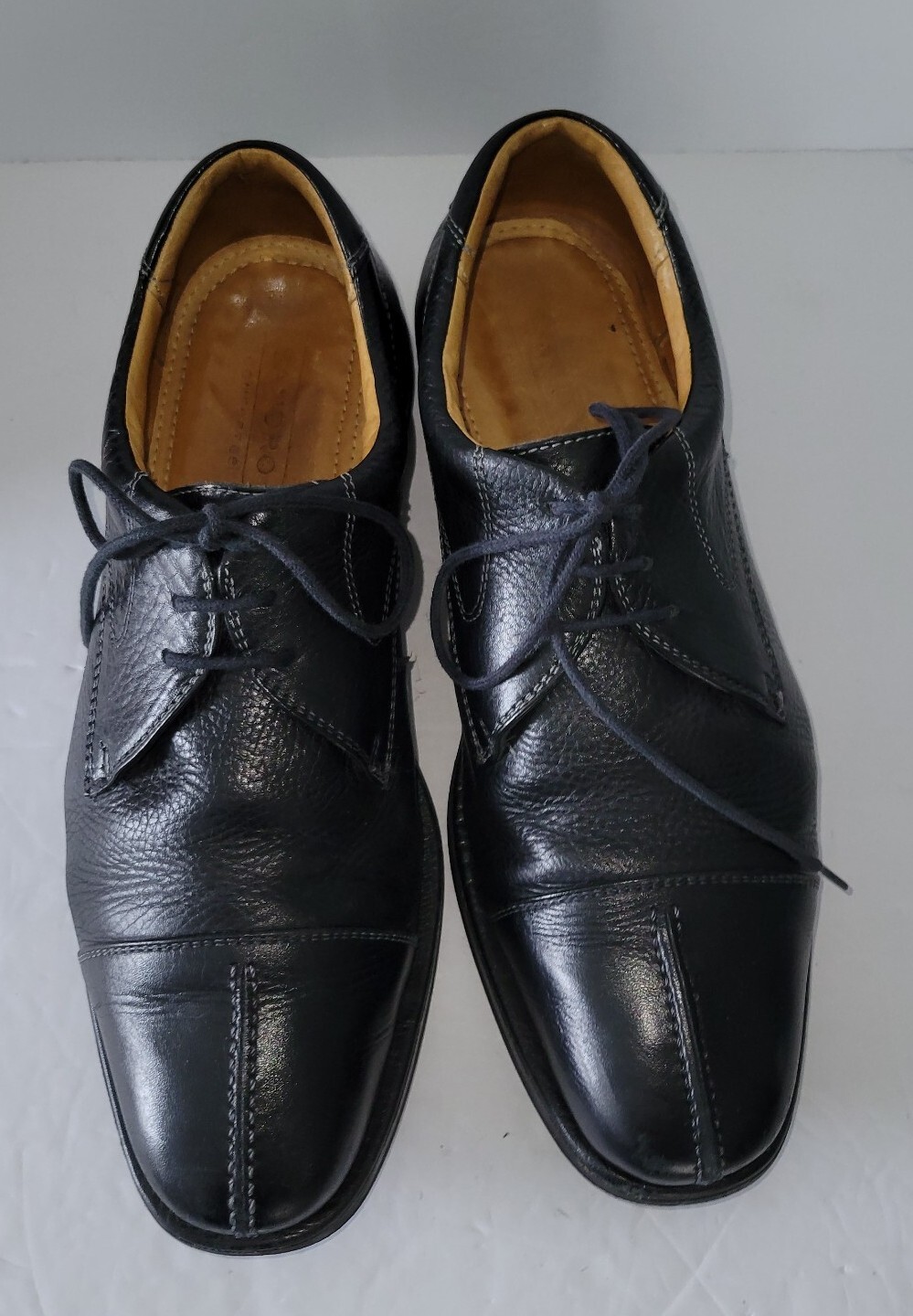 SAOLA SANDRO nera in pelle stringata punta divisa comfort Oxford 10 5