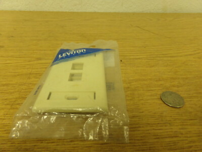 NEW Leviton 42080-2IS Telecom San No 220 Wall Plate  *FREE SHIPPING*