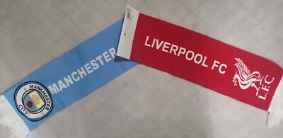応援グッズ Manchester City vs Liverpool Scarf Manchester City V Liverpool FA Cup Semi Final Wembley 16/5/22