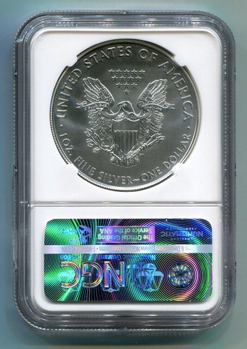 2017 AMERICAN SILVER EAGLE NGC MS70 CLASSIC BROWN LABEL AS SHOWN NICE COIN, SLAB - Picture 2 of 2