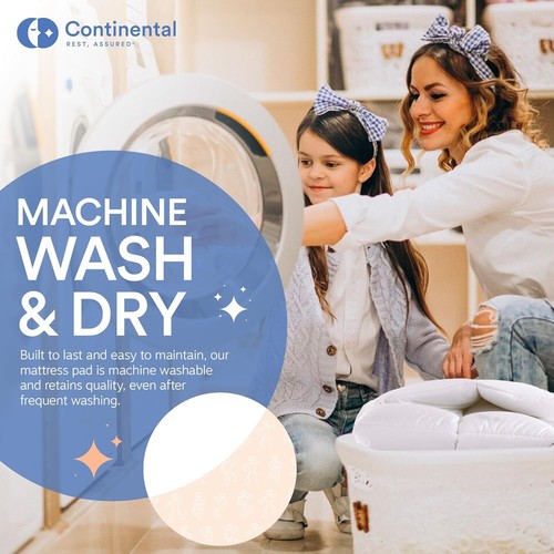 Continental Bedding Cooling Infused Mattress Pad Sleep in Chill Comfort - Picture 7 of 69