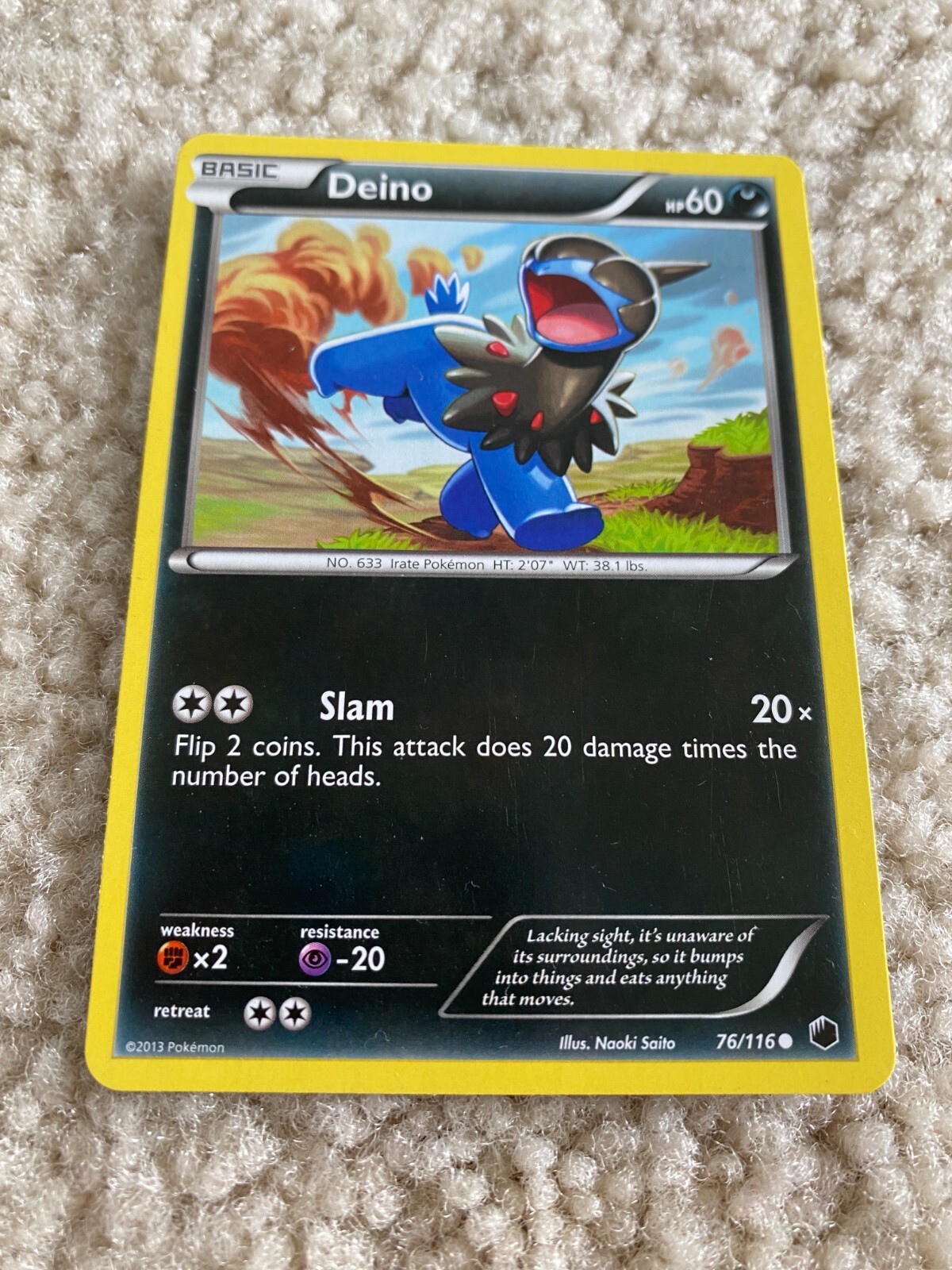 Pokemon TCG Deino 76/116 B&W Plasma Freeze 2013 Regular Common NM