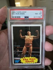 1985 Topps WWF #2 Iron Sheik RC Rookie PSA 8 NM-MINT RARE Legend 
