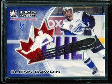 2014-15 ITG Leaf Heroes & Prospects Complete Logo CHL 1/1  Glenn Gawdin  #CL-GG