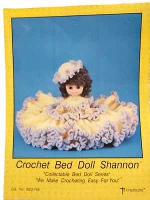 Crochet Bed Doll Shannon PILLOW BED DOLL DRESS FIBRE CRAFT CROCHET PATTERN Bride