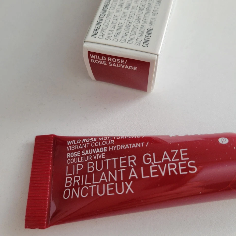 Korres WILD ROSE Lip Butter Glaze .34oz/10ml NEW with Box Rare & HTF - Image 3 of 4