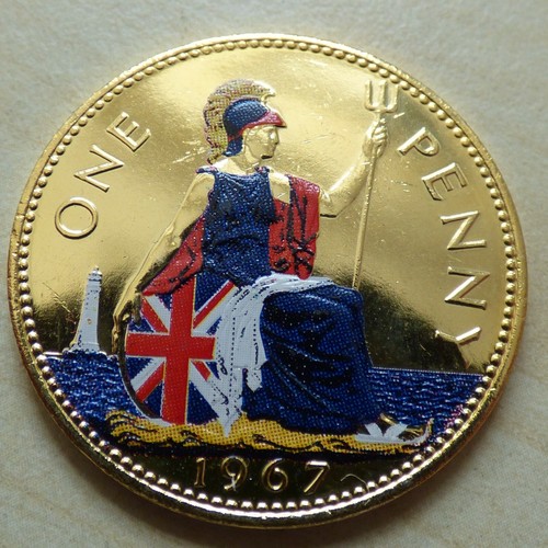 Elizabeth II Threepence, Farthing ... or Crown Choose Plated or Enamelled Gilt - Picture 67 of 96