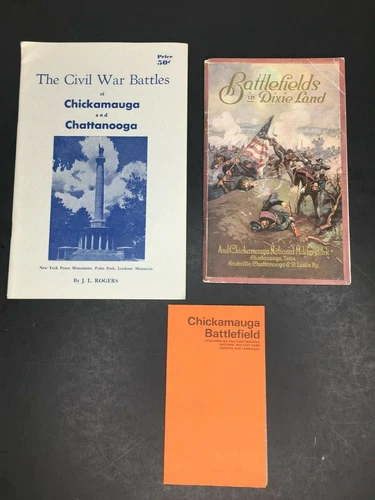 Book Lot Civil War Battles Chickamauga Chattanooga & Battlefields in Dixie Land