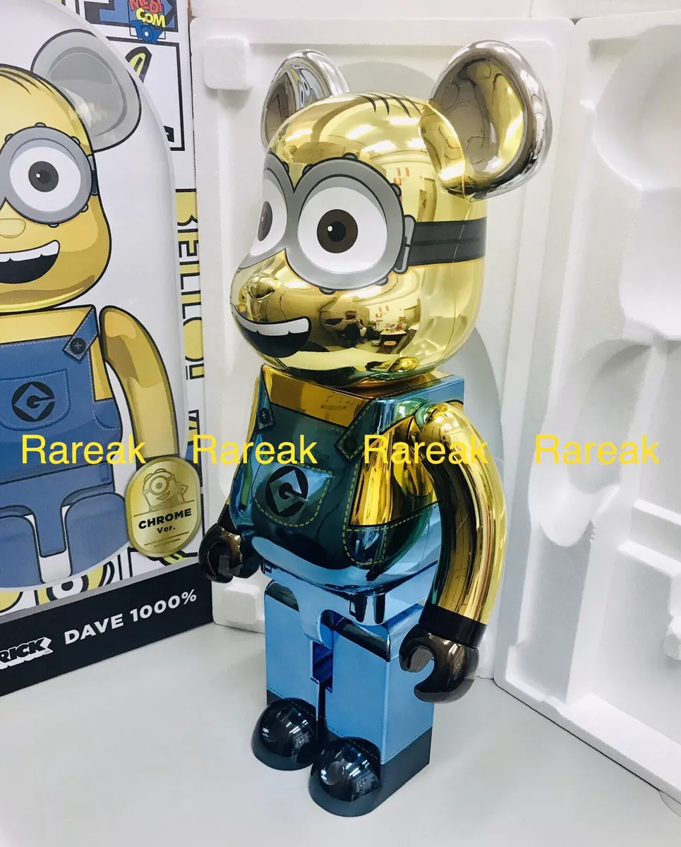 Medicom Bearbrick Illumination The Minions ~ Dave Chrome 1000% be