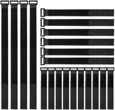 VELCRO Brand Bulk Pack 20 Reusable Fastening Cable Straps with Buckle Variety