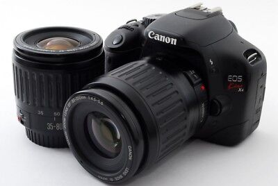 Canon EOS Kiss X4/Rebel T2i/550D 18.0MP 35-80/80-200mm Lens [Exc w