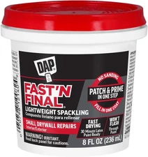 Dap 12140 Fast N Final Interior Exterior Spackle, 8 Fl Oz (Pack of 1), White 
