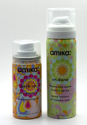 AMIKA Perk Up Dry Shampoo & AMIKA Un.Done Volume Matte Texture Spray Lot of 2
