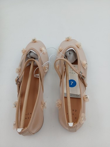 A New Day Everly Flats Shoes Womens Size 7 Beige Memory Foam Flower Embellished - Picture 5 of 8