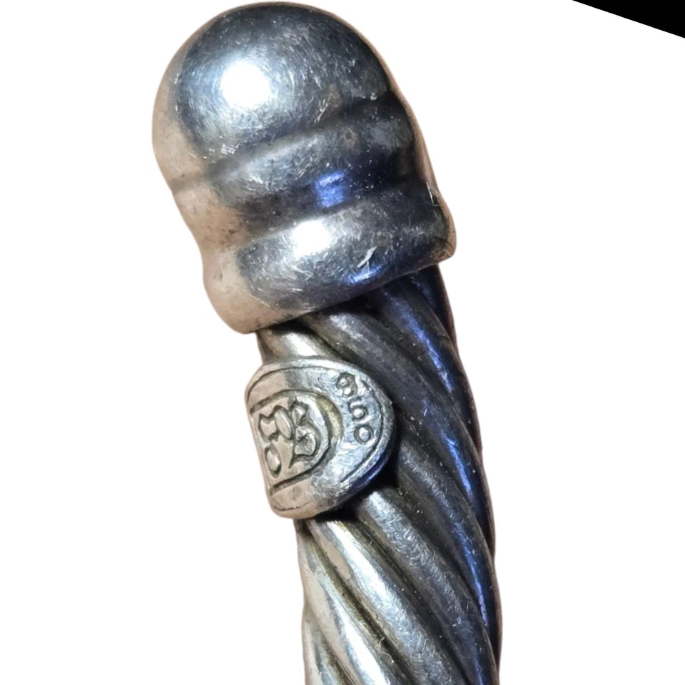 Effy D'oro Vintage Retired 18KT & 950 Silver Sapphire CABLE BRACELET   - Image 4 of 4