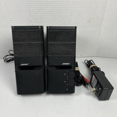 Bose MediaMate Computer Speaker Pair W/ AC Adapter Tested & Works