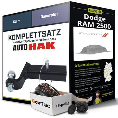 Anhängerkupplung starr für DODGE RAM 2500 +E-Satz AHK