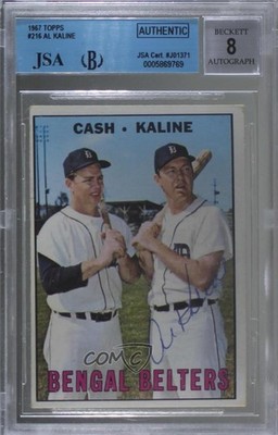 1967 Topps Norm Cash Al Kaline Bengal Belters ( ) #216 HOF 0q3