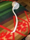 Vintage Westmoreland White Milk Glass 14" Punch Bowl Spoon Ladle