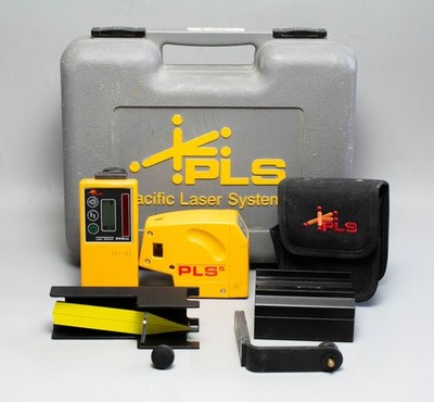 (MA5) Pacific Laser Systems PLS 5 Red Laser Level Kit w/ HVD500 Detector.