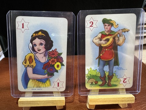 1937 PRE WAR ORIGINAL DISNEY SNOW WHITE & DWARFS CARD SET OF 12 CASTELL BROS - Picture 2 of 8