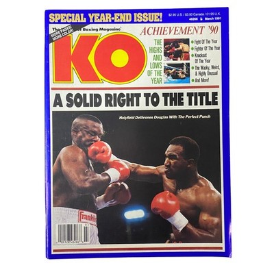 KO Boxing Magazine March 1991 Buster Douglas vs. Evander Holyfield No Label