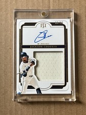 2025 Panini National Treasures Jackson Chourio Patch Auto /99! Brewers! Signatur