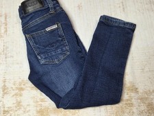 Hudson Jeans Kids 5 Blue Skinny Slim Fit Stretch Denim Logo Pockets Dark Wash