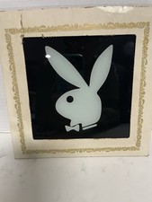 Vintage 80s Classic Carnival Prize Glass Playboy Bunny 6x6