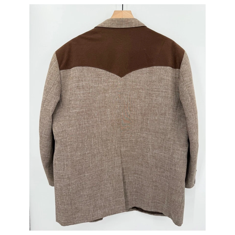 Abrigo deportivo vintage Circle S para hombre 50R marrón Dallas Texas Western Blazer chaqueta Foto 2 de 4