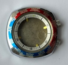 NOS BOITIER MONTRE PLONGEE VINTAGE LUNETTE PEPSI @ DIVING CASE WATCH @ 43,1 MM