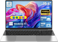 2026 New Laptop Computer, 15.6 Inch Window 11 Pro Lap Top PC 16GB RAM 256GB SSD,