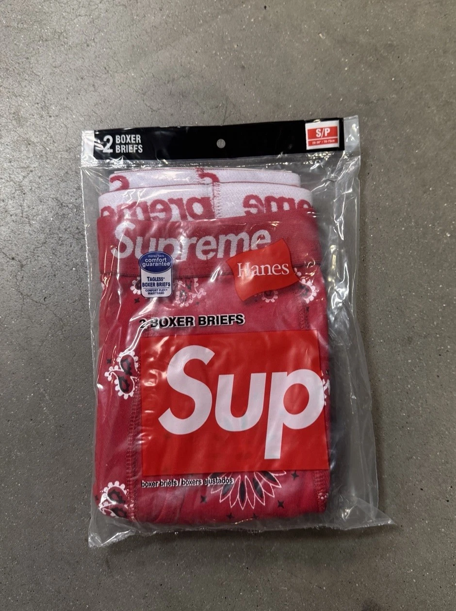 Boxer slip rouge suprême Bandana Hanes taille S