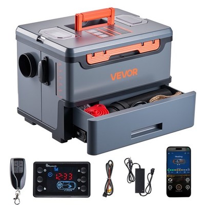VEVOR Dieselheizung Tragbarer Diesel-Lufterhitzer 8kW DC 12/24 V Bluetooth 5L
