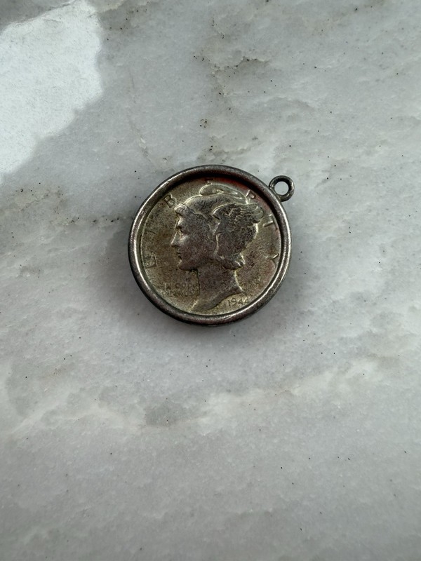 Wells Sterling 1944 Mercury Dime Phone Call Charm