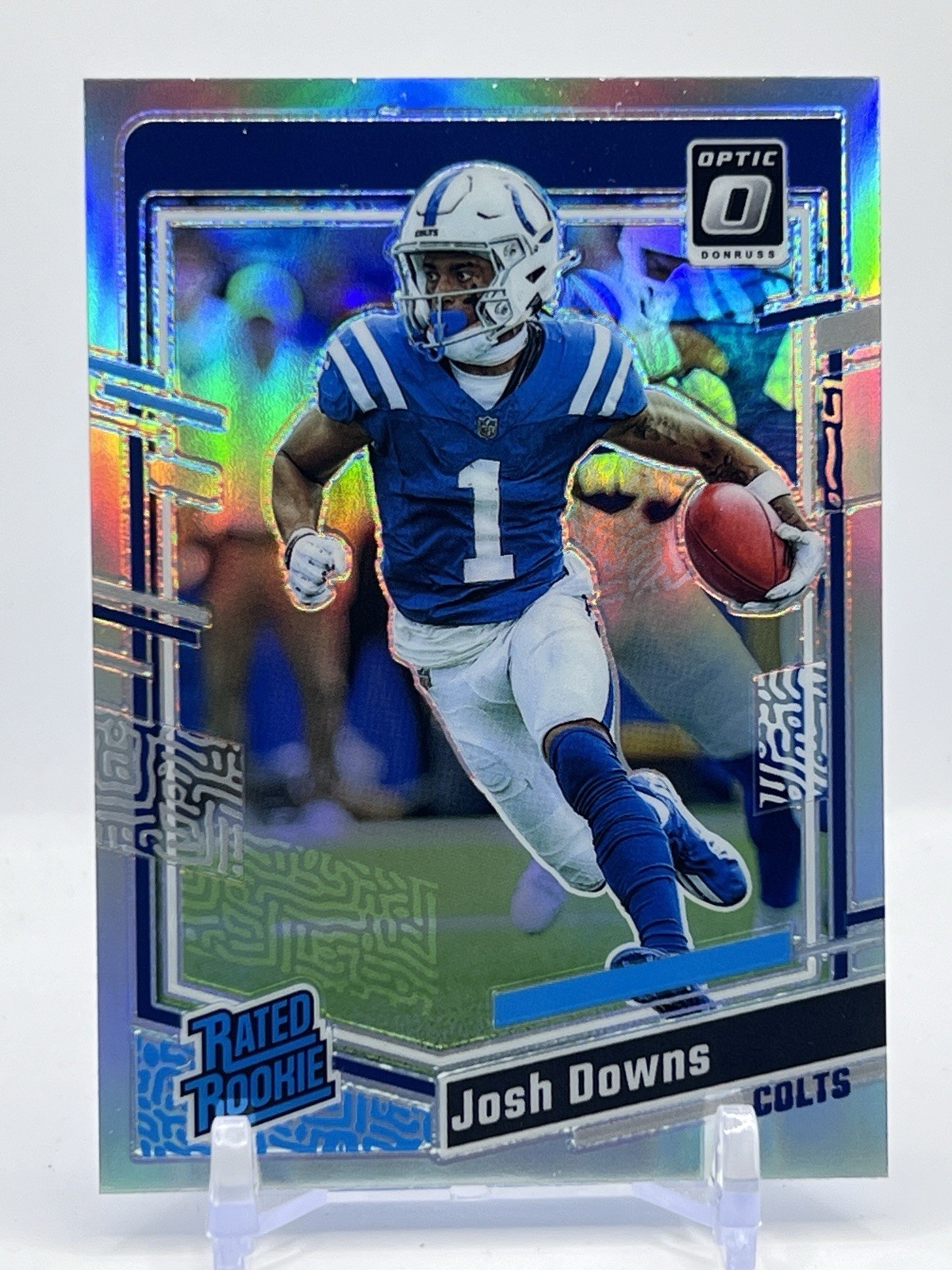 2023 Panini Donruss Optic Josh Downs RC Rated Rookie Holo Prizm Colts #248