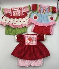 Cabbage Patch Kids 16” Handmade Doll Clothes New 3 Sets/6Pc Lot Strawberry
