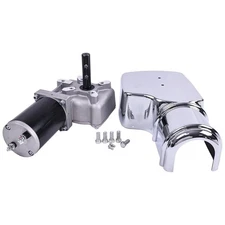 12V 600 W 33Amps 76 RPM 60:1 Dump Truck Roll Tarp Motor with Chrome Cover