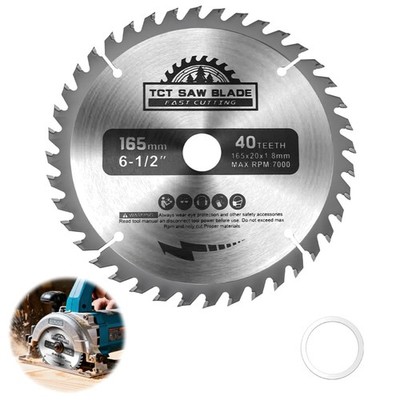 Kreissägeblatt Holz Kunststoff 165mm 40 Zähne Feinschnitt Schneidscheibe