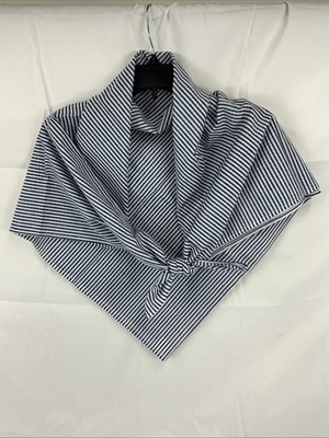 RTH Big Magic Blue & White Striped Cotton Handkerchief Wrap