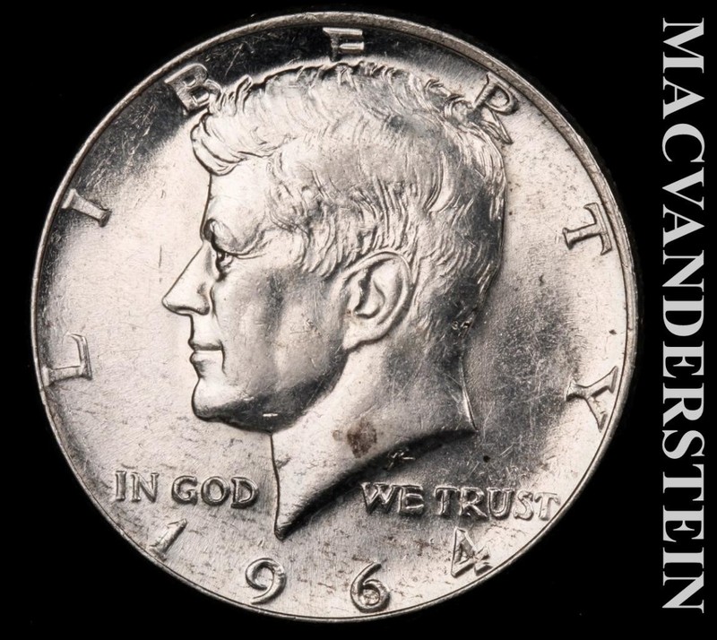 1964 Silver Kennedy Half Dollar - Scarce  High Grade  Lustrous  #L7308