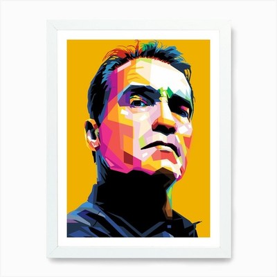 Arnold Schwarzenegger in wpap Art P gerahmtes Wandbild Poster Leinwanddruck Bild