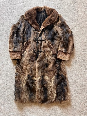 Vintage Coyote Fur Jacket Antique 1800s 1900s Harris St Paul Trapper  Mens