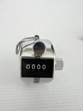 Vtg Metal Mechanical Tally Counter Clicker 4 Digit Hand Held Taiwan Sportline