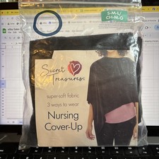 NEW Secret Treasures Womens Maternity Nursing CoverUp Wrap, Infinity Scarf Black