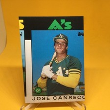 1986 Topps traded Jose Canseco #20T miscut RC rare 1 of a kind  just discovered