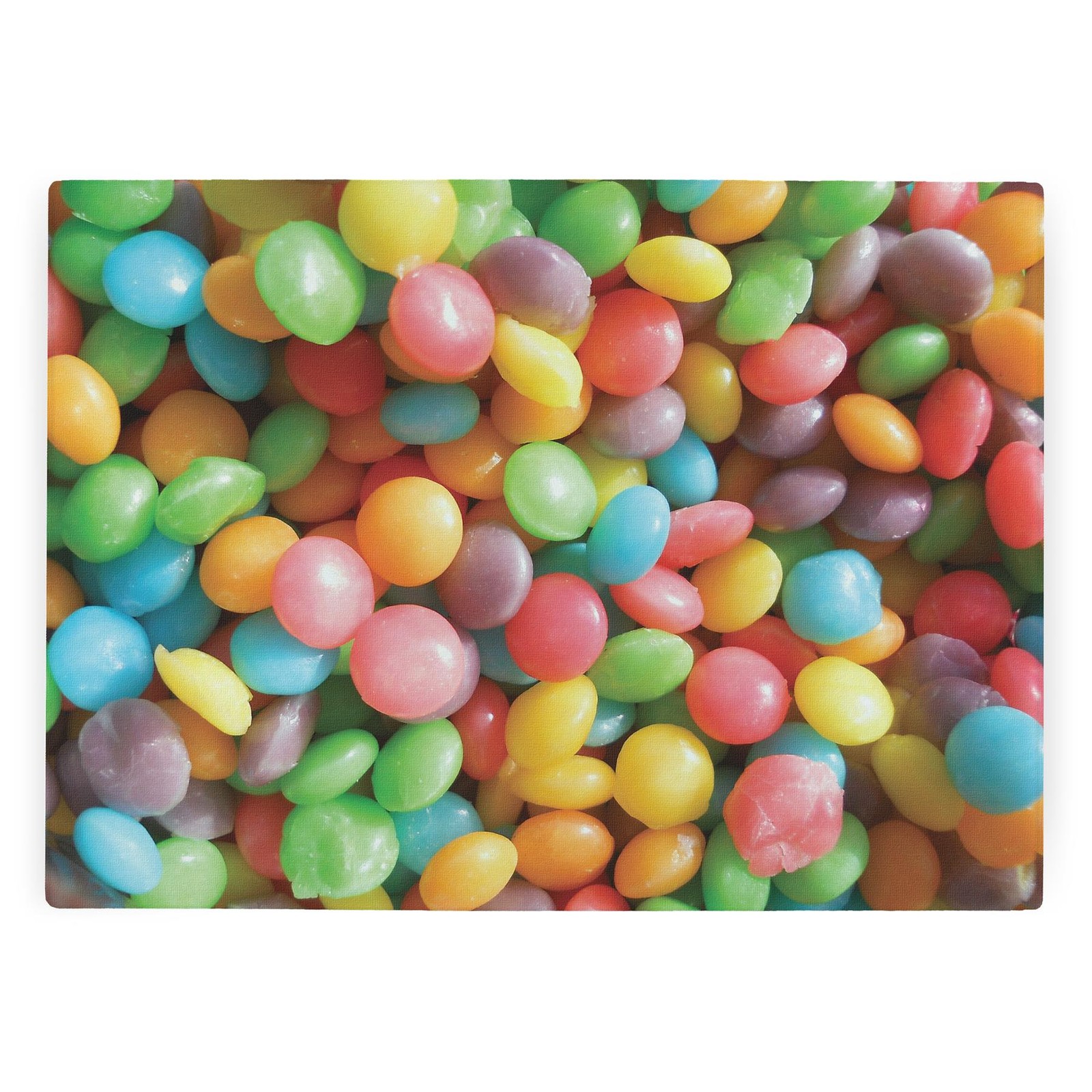 Rainbow Sweets Large Glass Worktop Protector - Candy/Food Themed Kitchen Gifts