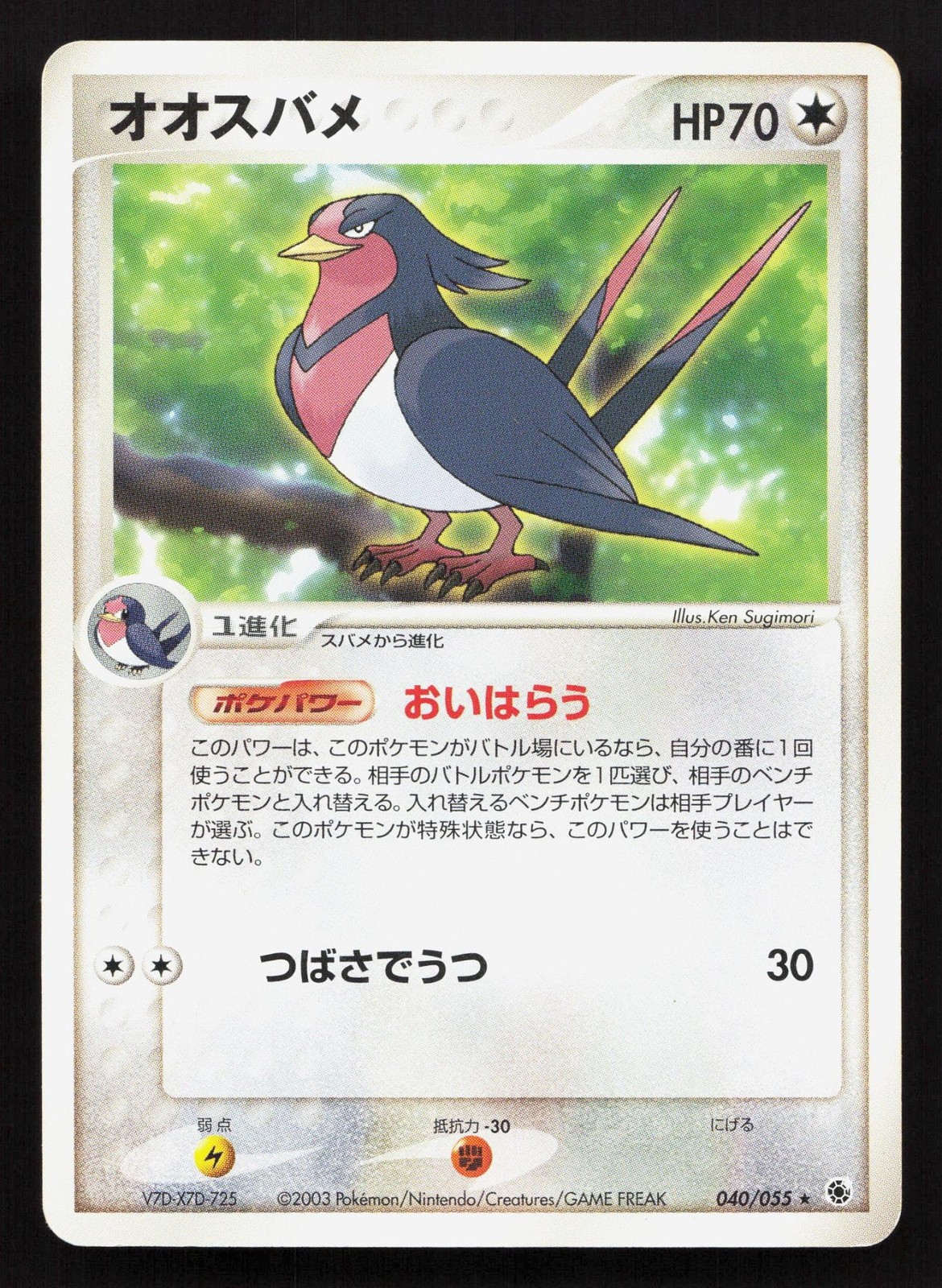 Swellow 040/055 Expansion Pack LP Japanese Pokemon Card TCG
